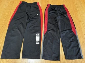 Lot Of 2 Boys Small (8) PUMA & Everlast Pants Black/red - Picture 1 of 7