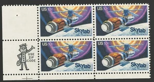 US. 1529. 10c. Skylab Issue. Zip Block of 4 UR. MNH. 1974 - Picture 1 of 2