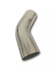 EXHAUST PIPE MANDREL BEND STAINLESS STEEL 2" 45 DEGREE - POLISHED - Picture 1 of 8
