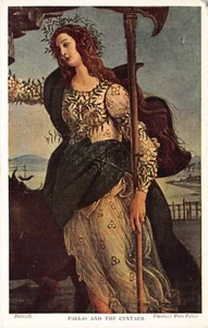 Postal: Palas y el centauro, Botticelli - Imagen 1 de 2