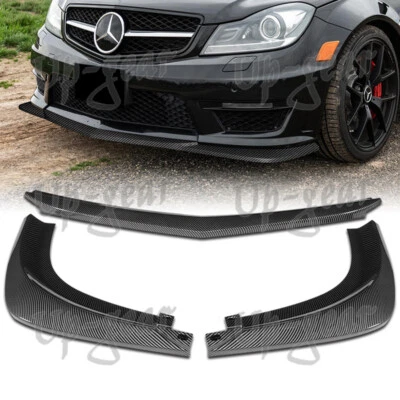 Parachoques delantero estilo carbono para Mercedes-Benz W204 C63 AMG 2012-2014 alerón labio Foto 1 de 4