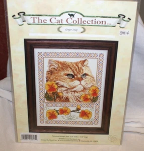 VTG Cross My Heart 'Ginger Snap' Counted Cross Stitch Chart Cat Collection 1998 - Picture 1 of 2