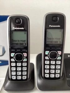 Panasonic Phones Twin Pack Digital Cordless Answerphone KX-TG6621E Black - Zdjęcie 1 z 16