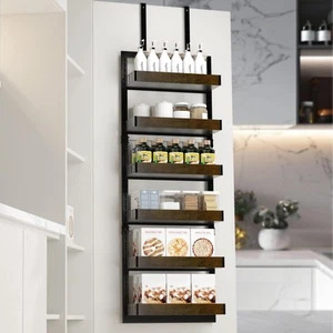 Over The Door Organizer, 6-Tier Over The Door Pantry Organizer, Heavy Duty Me... - Picture 1 of 9
