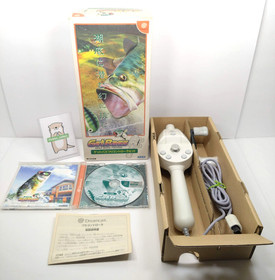 Dreamcast Fishing Rod Controller HKT-8700 Box w/Box Language Japanese 0213A