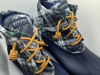 Botas de pato a cuadros impermeables para mujer Sperry Top-Sider STS94187 talla 12 Foto 1 de 4