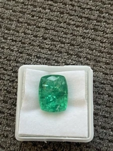 Echter Smaragd 9,15 ct lose Edelstein grün Schmuckstein Top ZERTIFIKAT - Bild 1 von 2
