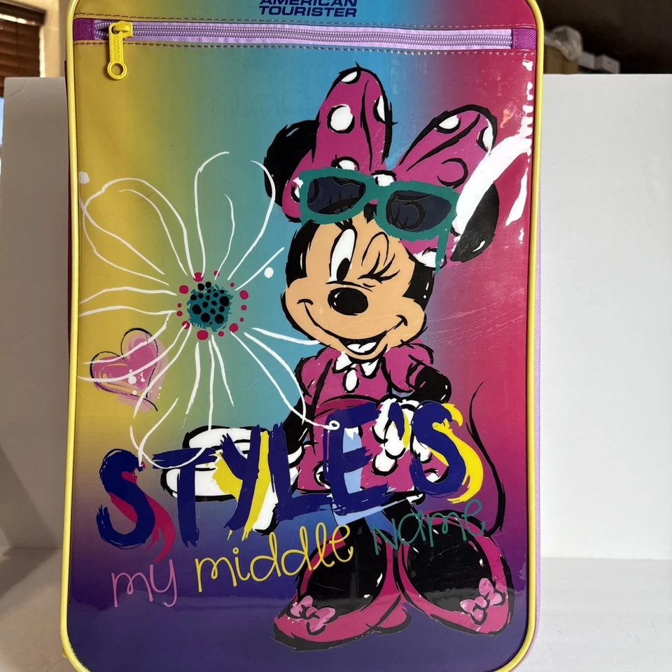 Maleta de equipaje de mano vertical para niños Disney Minnie American Tourister 18" Foto 1 de 4