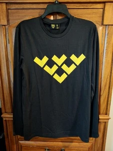 Black Crows Chevron LS Tee Merinowolle Shirt Schwarz Gelb Herren Neu Small - Bild 1 von 20