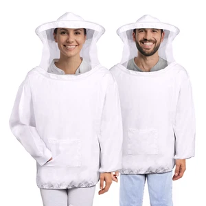 Beekeeping Jacket - White Bee Keeper Suit for Men & Women with Veil, Extra Large - Picture 1 of 8