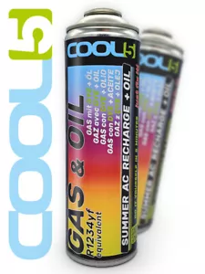 COOL5 R1234YF Summer Recharge Gas+Oil Premium Aircon Top Up (500ml) - AC Refill - Picture 1 of 4