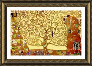 Tree Of Life Yellow by Gustav Klimt | Framed canvas | Wall art artwork giclee - Picture 1 of 12