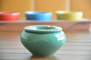 Posacenere in argilla verde lunare - regalo ceramica stile marocchino - Foto 1 di 6