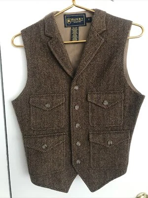 Ralph Lauren RUGBY  Herringbone Wool Vest Sz: S - NWOT - Image 1 of 4