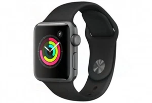 Bracelet sport Apple MTF32CL/A Watch Series 3 GPS 42 mm gris sidéral aluminium-noir - Photo 1 sur 3