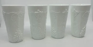Set 4 FREDDATORI VETRO LATTE RACCOLTA vintage 1966-primi anni 70 di COLONY 5,75 pollici - Foto 1 di 8
