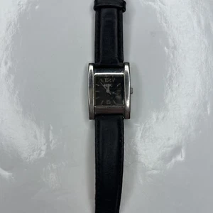 E Relic ZR55064 680404 WR30M Plateado Cuero Negro Damas Acero Inoxidable Chip Sin Probar - Imagen 1 de 8