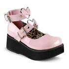 Demoniacult Sprite-02 Baby Pink Patent Platform Shoe UK8 IN-STOCK