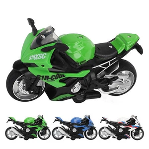 Kids Pull Back Motorcycle Toy Sound Light Effects High Simulation Alloy - Picture 1 of 21