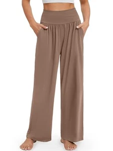 Wide Leg Yoga Pants for Women Casual Loose Cozy Sweatpants High Waisted Loung... - Picture 1 of 5