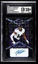 2022 Black Lazer Board Kyle Hamilton RC Auto /5 SGC 10 Baltimore Ravens #AB-58
