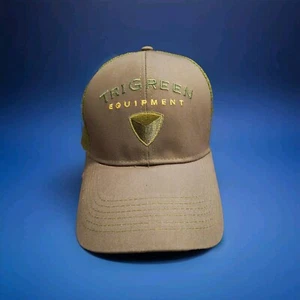 Tri Green Equipment John Deere Trucker Hat Green Mesh Adjustable Cap-EUC - Picture 1 of 4