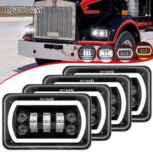 4x 4x6'' LED Headlights Fit Kenworth T800 T400 T600 W900B W900L Classic 120/132 - Picture 1 of 12