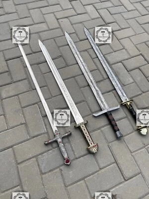 4 Espadas Harry Potter Espada de Gryffindor, Espada Ragnar Espadas Vikingas Mejor Regalo Foto 1 de 4