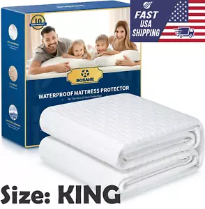 Bosane Premium 100% Waterproof KING Size Mattress Protector Breathable Cooling - Picture 1 of 7