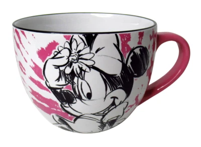 Taza grande de cerámica de porcelana boceto rosa de Minnie Mouse de la tienda Disney 14 onzas Foto 1 de 4
