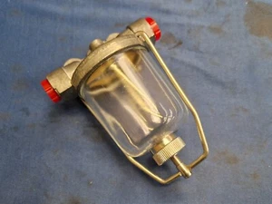 JAGUAR DAIMLER GLASS BOWL FUEL FILTER ASSEMBLY E TYPE S-TYPE MK 2 XJ6 420 C13681 - Picture 1 of 5