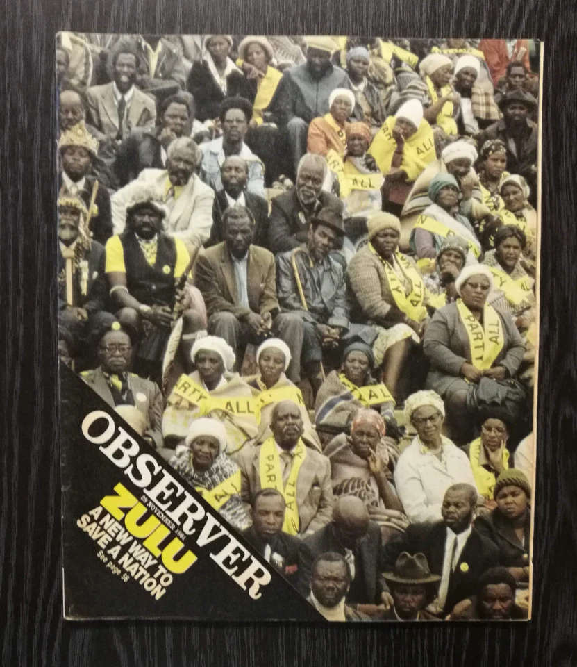 Observer Magazine: ZULU by John Kane-Berman, The Galapagos, 29 November 1981 - Image 1 of 1