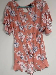 French Connection Women’s Romper Size 6 Open Back Cottagecore Fairy - Picture 1 of 6