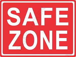 ZONA SEGURA - letrero de aluminio, señales de seguridad, negocios, letreros de oficina minorista, seguridad - Imagen 1 de 1