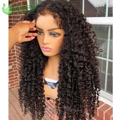 Full Lace Wigs Jerry Curly 13x6 Lace Front Human Hair Wigs With Curly Baby Hair - Image 1 of 4