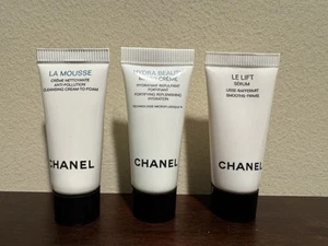 Three CHANEL Serum Cleansing Cream Hydration Sample Size 5 ml / 0.17 oz Each New - Picture 1 of 2