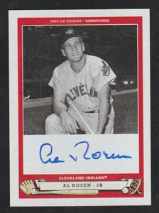 AL ROSEN Indians 2005 UD Origins Signatures #RO1 Autograph SP ON CARD AUTO - Picture 1 of 2