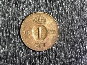 1954 Svezia 1 minerale estero, moneta mondiale KM#820 (z756) - Foto 1 di 2