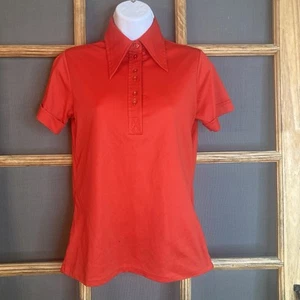 Vintage Montgomery Wards Damen Top Größe M 17x24 Rot Polo - Bild 1 von 12