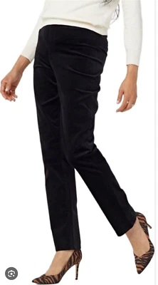 Isaac Mizrahi Live! Pantalones de terciopelo Petite Slim Leg negros NUEVO talla 30W PLUS Foto 1 de 3