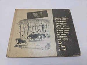 Volkswagen "Think Small" Dealership Book Cartoons Hardcover Charles Addams 1967 - Picture 1 of 7