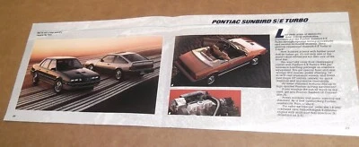 Pontiac Sunbird S/E 1985 turbo anuncio original 85 foto convertible Foto 1 de 3