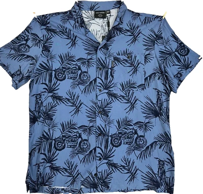 NUEVA Camisa Azul Harley-Davidson Para Hombre Celebración Estilo Hawaiano (Talla 2XL) Foto 1 de 4