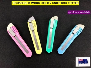 Utility Knife Box Cutter Household Work Tool Lockable Snap-Off Blade (B96) - Picture 1 of 9