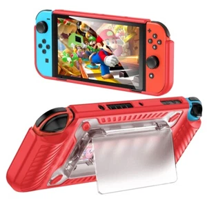 For Nintendo Switch OLED Case Shockproof Dockable Rugged Cover with Card Box - Picture 1 of 17