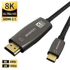 MOSHOU USB C to HDMI 8K 60Hz 4K 120Hz Cable USB Type C to HDMI Adapter USB-C HDM
