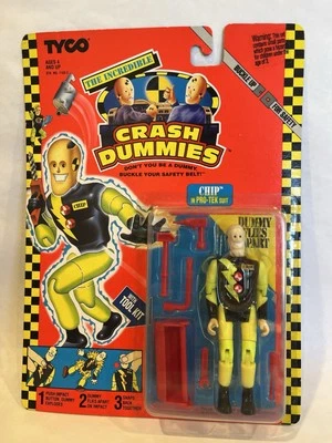 Figura de acción Tyco The Incredible Crash Test Dummies Chip 1992 sellada en tarjeta  Foto 1 de 4