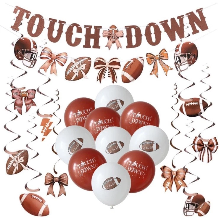 Telón de fondo de fútbol 5 pies fotografía aterrizaje fiesta marrón Foto 1 de 1