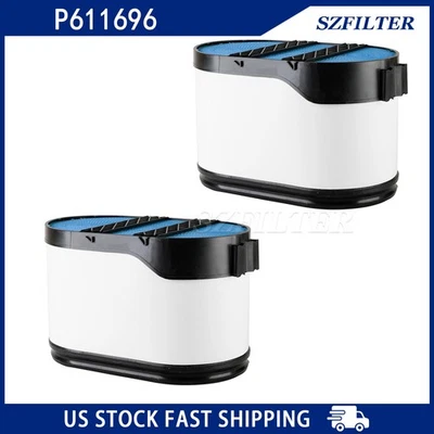 Filtro de aire del motor LAF6116 11,2 pulgadas 2 piezas para Kenworth T400 T800 T660 T680 AF616056 Foto 1 de 4