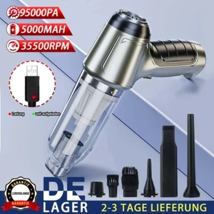 95000Pa Kabelloser Mini Handstaubsauger Auto Staubsauger Nass & Trocken Akku Neu - Bild 1 von 16